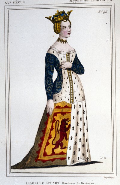 Portret Joanny - Isabelle Stuart (1426 - 1494/9), księżnej Bretanii. autorstwa Unknown artist