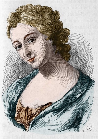 Portret Jeanne Agnes Berthelot de Plemont, znanej jako Madame la Marquise de Prue (1698-1727). autorstwa Unknown artist