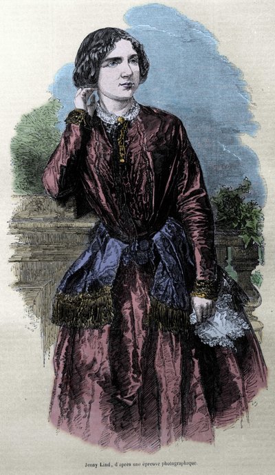 Portret Jenny Lind (1820-1887), szwedzkiej piosenkarki. autorstwa Unknown artist