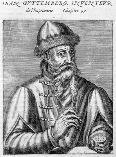 Portret Jana Gutenberga (1400-1468). autorstwa Unknown artist