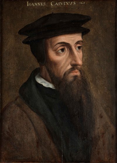 Portret Jana Kalwina (1509-1564), ok. 1550 (olej na płycie) autorstwa Unknown artist