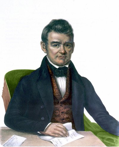 Portret Johna Rossa, rycina 1843. autorstwa Unknown artist