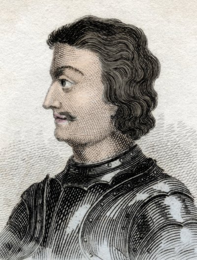 Portret Jana ze Szkocji lub Jana z Balliol (ok. 1248-ok. 1315), króla Szkocji. Rycina XIX wieku. autorstwa Unknown artist