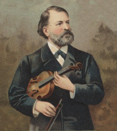 Portret Józefa (Jos) Joachima (1831 -1907), węgierskiego (austro-węgierskiego) skrzypka i kompozytora pochodzenia żydowskiego. autorstwa Unknown artist