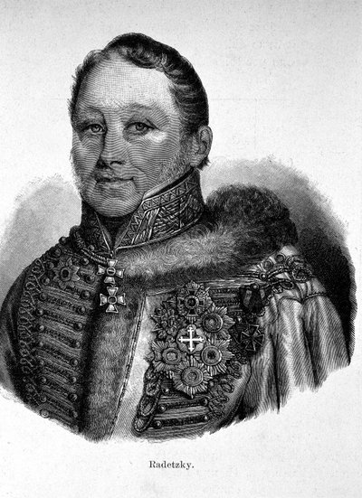 Portret Józefa Radetzky, hrabiego von Radetz (1766 - 1858), austriackiego Feld-Marechala. autorstwa Unknown artist