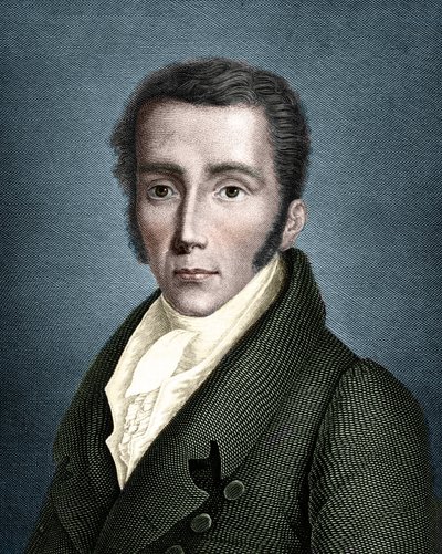 Portret Josepha von Fraunhofera (1787 - 1826) Niemiecki optyk i fizyk, twórca spektroskopii. autorstwa Unknown artist