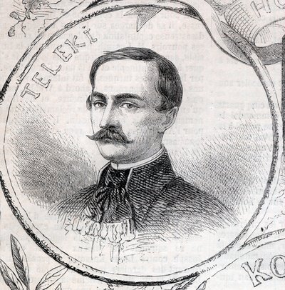 Portret Laszlo Teleki (1811-1861), węgierskiego pisarza i polityka - Grawerowanie w „Świat wspaniały”” autorstwa Unknown artist