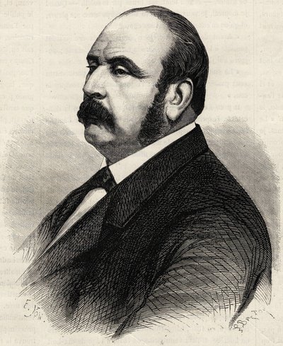 Portret Ledru Rollina (Ledru-Rollin) (1807-1874), francuskiego polityka. Rycina XIX wieku. autorstwa Unknown artist