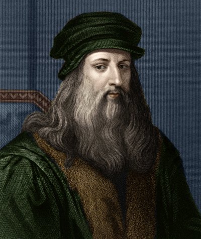 Portret Leonarda de Vinci (1452-1519) (Leonardo da Vinci), włoskiego malarza. autorstwa Unknown artist