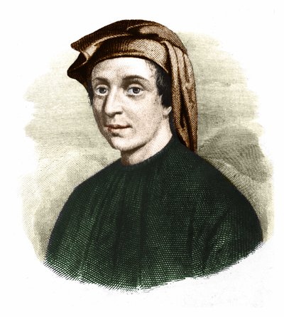 Portret Leonarda Fibonacciego (1170-1245). (Leonard z Pizy). Włoski matematyk. autorstwa Unknown artist