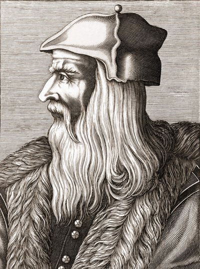Portret Leonarda da Vinci (Leonardo da Vinci) (1452 - 1519). autorstwa Unknown artist