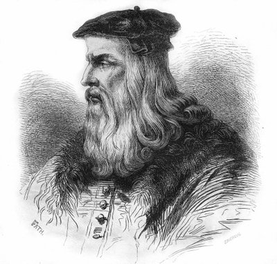 Portret Leonarda da Vinci (Leonardo da Vinci) (1452 - 1519). autorstwa Unknown artist