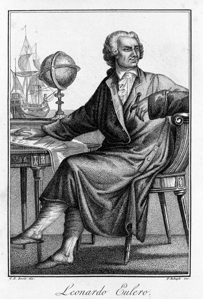 Portret Leonharda Eulera (1707 - 1783), szwajcarskiego matematyka. autorstwa Unknown artist