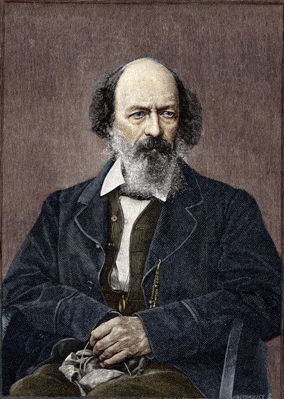Portret lorda Alfreda Tennysona, angielskiego poety i dramaturga (1809-1892). autorstwa Unknown artist
