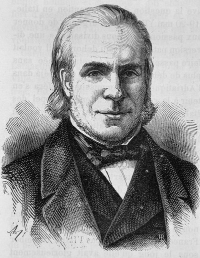 Portret Louis Antoine Garnier-Pages (Garnier Pages) (1803-1878). Rycina z końca XIX wieku w „Histoire de France” H. Martina. autorstwa Unknown artist