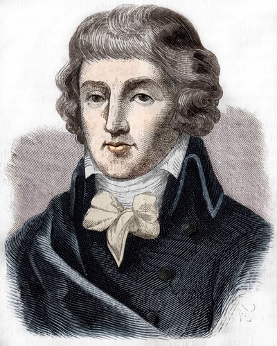 Portret Louis Antoine Saint - Just (Saint-Just) (1767-1794), polityk francuski. autorstwa Unknown artist