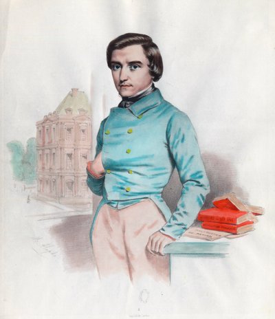 Portret Louisa Blanca (1811 - 1882), francuskiego polityka i historyka. Rycina XIX wieku. Prywatna kolekcja. autorstwa Unknown artist