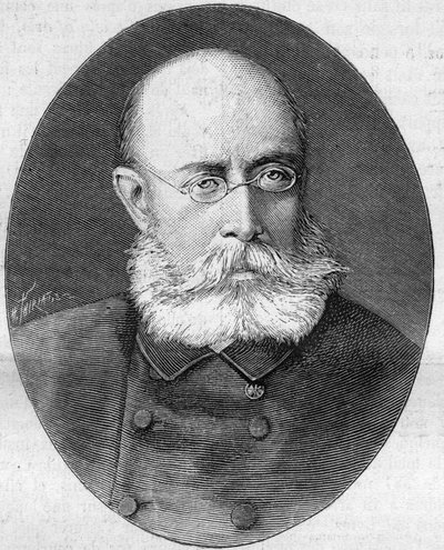 Portret Louisa Leona Cesara Faidherbe (generała Faidherbe) (1818-1889), francuskiego żołnierza i polityka. Grawerowanie w „” Naturze. Czasopismo nauki i jego zastosowania w sztuce i przemyśle. autorstwa Unknown artist