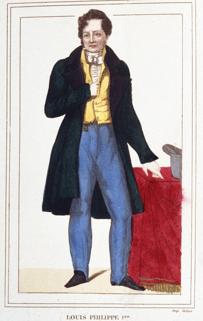 Portret Ludwika Filipa I, króla Francuzów. grawerunek z 1830 roku. autorstwa Unknown artist