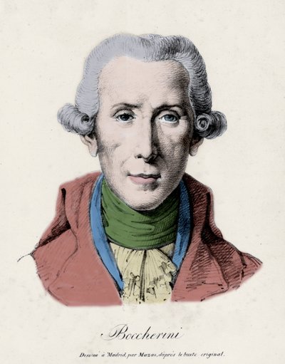 Portret Luigiego Boccheriniego. (1743 - 1805). Włoski kompozytor. autorstwa Unknown artist