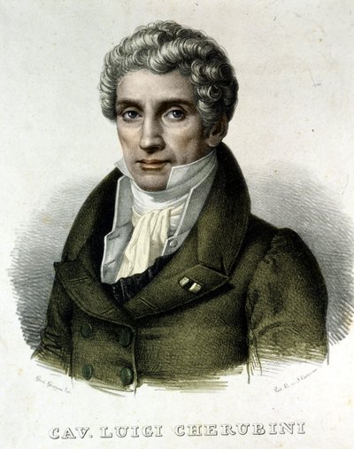 Portret Luigiego Cherubiniego (1760-1842), włoskiego kompozytora. autorstwa Unknown artist
