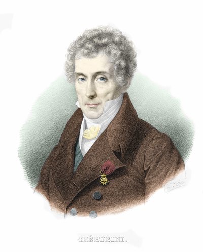 Portret Luigiego Cherubiniego (1760-1842), włoskiego kompozytora. autorstwa Unknown artist