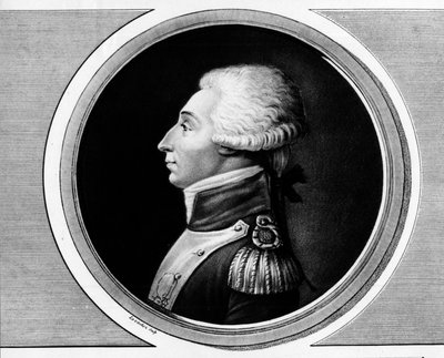 Portret Marie Gilbert Mottier, markiz de La Fayette ((Lafayette autorstwa Unknown artist