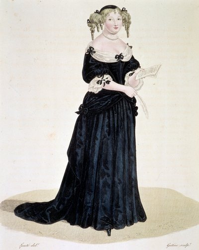 Portret Marie de Rabutin-Chantal (Rabutin Chantal), markizy de Sevigne dit Madame de Sevigne (1626-1696), kobiety listów. Grawerowanie prywatnej kolekcji autorstwa Unknown artist
