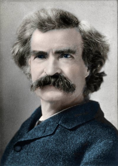 Portret Marka Twaina (Samuel Langhorne Clemens) (1835-1910) Autor amerykański autorstwa Unknown artist