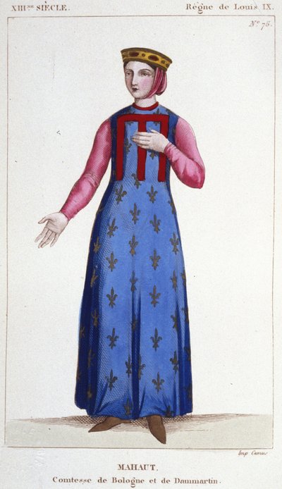 Portret Matyldy de Dammartin (ok. 1202-1259) lub Mahaut, hrabiny Boulogne i Dammartin (Matyldy II) i d