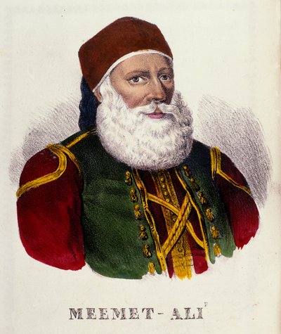 Portret Mehemeta Ali (lub Mehemet-Ali) (1769-1849), wicekróla Egiptu w 1803 roku. Rycina z XIX wieku autorstwa Unknown artist