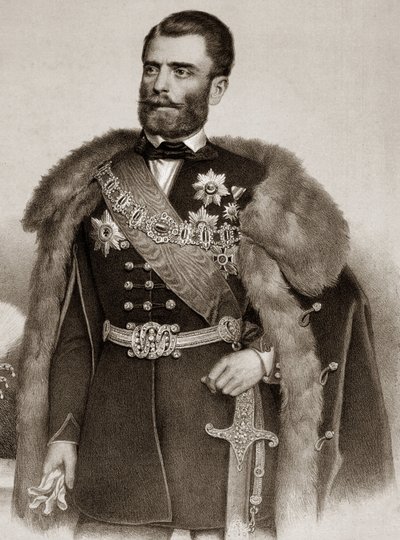 Portret Michela III Obrenovica 1823-1868 Księcia Serbii - Mihailo Obrenovic III Książę Serbii autorstwa Unknown artist