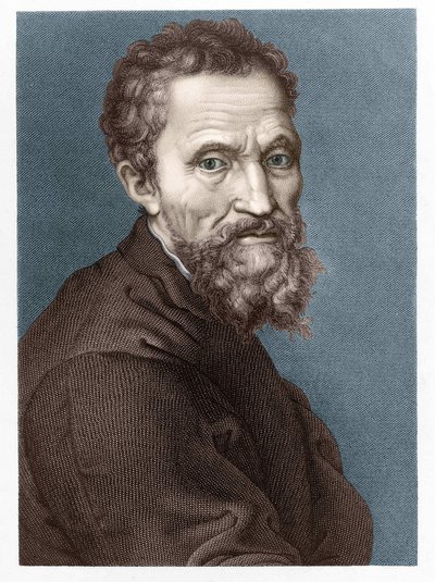 Portret Michała Anioła Buonarrotiego z Michała Anioła (Michelangelo lub Michel Ange autorstwa Unknown artist