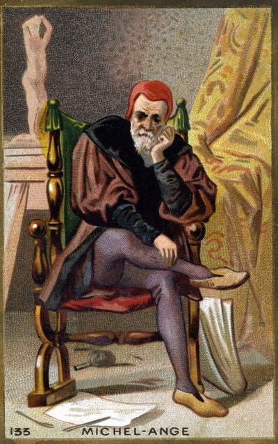 Portret Michała Anioła Buonarrotiego z Michała Anioła (Michelangelo lub Michel Ange autorstwa Unknown artist