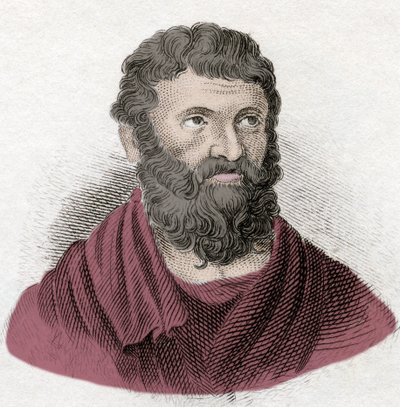 Portret Miltiady (Miltiades) Młodego (540-489 pne), strategii ateńskiej i tyrana Chersonese z Tracji. Rycina XIX wieku. autorstwa Unknown artist