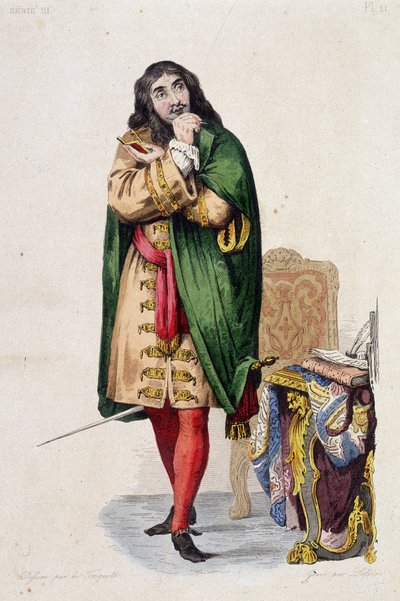 Portret Moliera - w „” Le Plutarque francais”” wyd. Mennechet, tom. 5 autorstwa Unknown artist