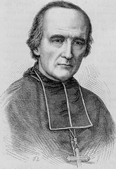 Portret prałata Darboya (1813 - 1871), arcybiskupa Paryża. Rycina z końca XIX wieku w „Histoire de France” H. Martina. autorstwa Unknown artist
