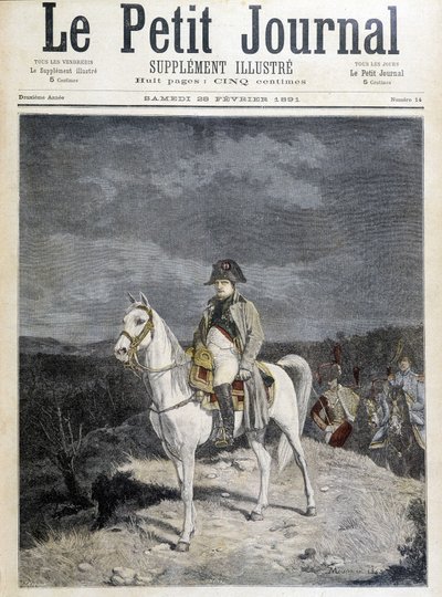 Portret Napoleona na koniu w 1814 roku. autorstwa Unknown artist