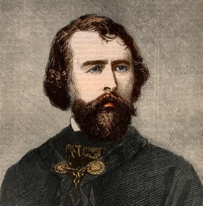 Portret Nathaniela Parkera Willisa (1806-1867), amerykańskiego pisarza. Grawerowanie w „Ilustrowanych wiadomościach londyńskich” z 23 stycznia 1858 r. autorstwa Unknown artist