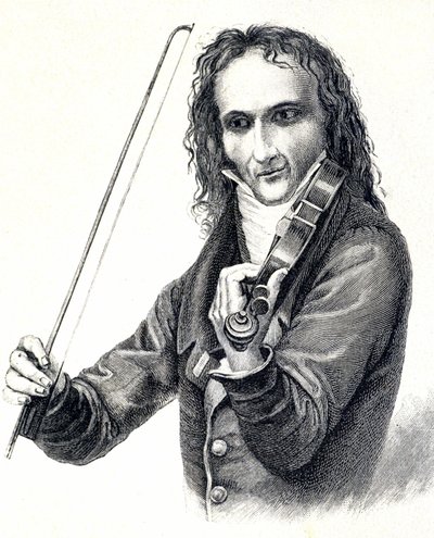 Portret Niccola Paganiniego (1782 - 1840) autorstwa Unknown artist