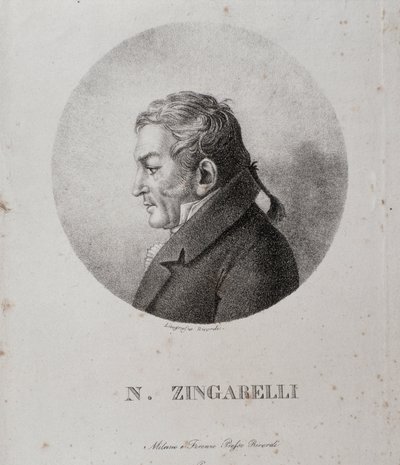 Portret Nicola Antonio Zingarelli (rycina autorstwa Unknown artist