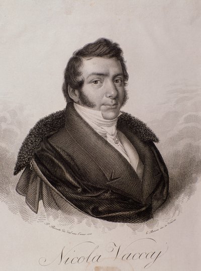 Portret Nicola Vaccai (rycina autorstwa Unknown artist