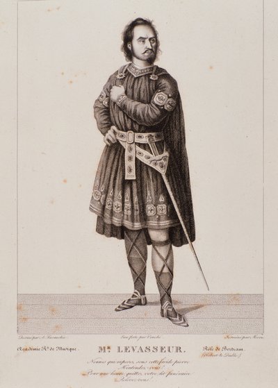 Portret Nicolasa Prospera Levasseura jako Bertrama w operze Robert le Diable (1831) autorstwa Unknown artist