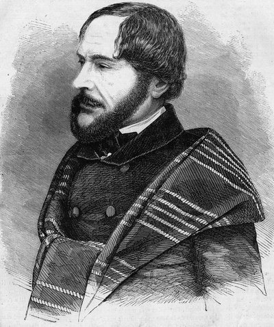 Portret krytyka Filarety (1798-1873) i literata francuskiego. Rycina z 1873 r. autorstwa Unknown artist