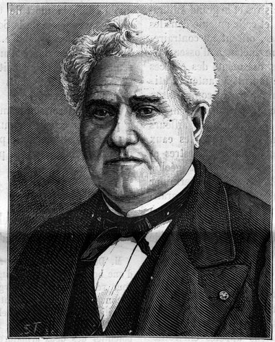 Portret Paula Gervaisa (1816-1879), francuskiego zoologa i paleontologa. Grawer w „”La Nature”” autorstwa Unknown artist