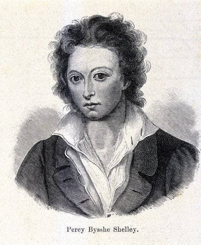 Portret Percy Bysshe Shelleya, brytyjskiego poety (1792-1822). autorstwa Unknown artist
