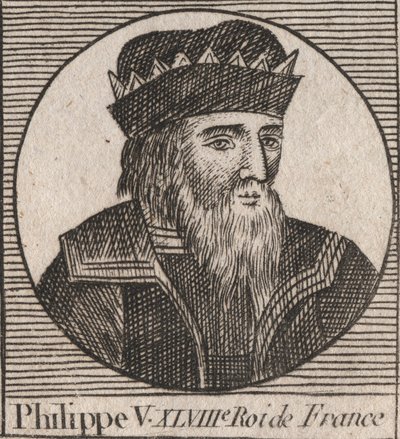 Portret Filipa V Długiego (1294 - 1322), króla Francji - Filipa V (1294-1322) 
