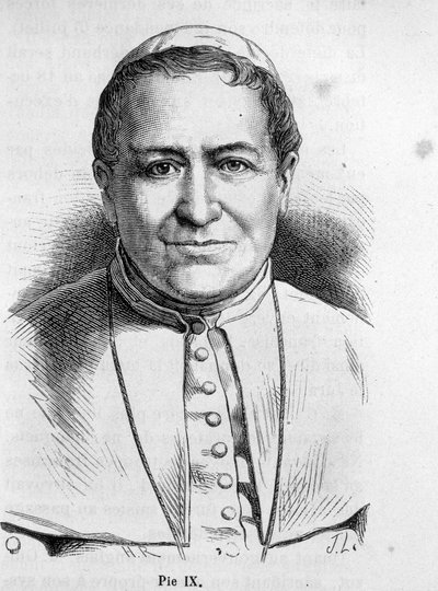 Portret papieża Piusa IX (1792 - 1878). autorstwa Unknown artist