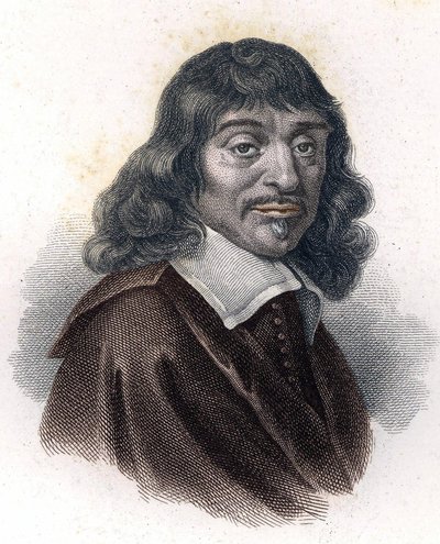 Portret René Kartezjusza, grav. 19 wiek. autorstwa Unknown artist