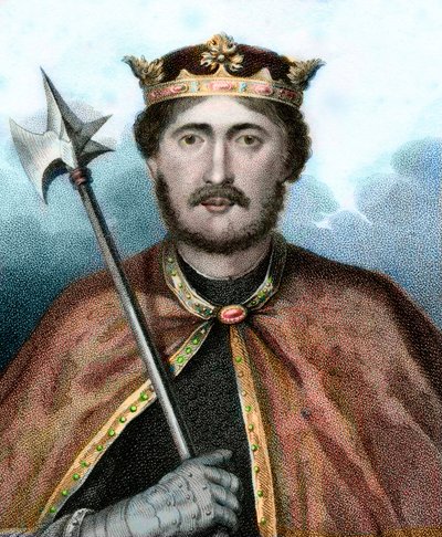Portret Ryszarda I (1157-1199), Króla Anglii, zwanego także Ryszardem Sercem Lwa - Portret Ryszarda Lwie Serce - Grawerowanie XIX wiek autorstwa Unknown artist
